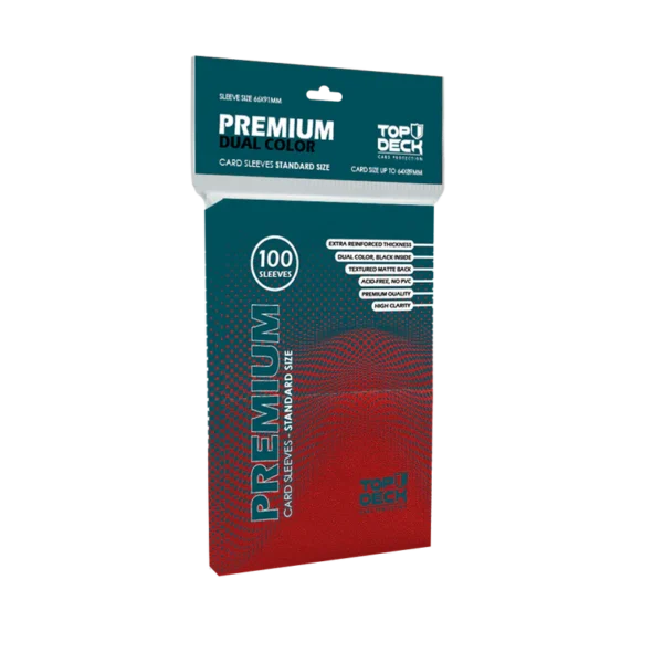 Protectores Estándar Top Deck Premium Dual Color Rojo