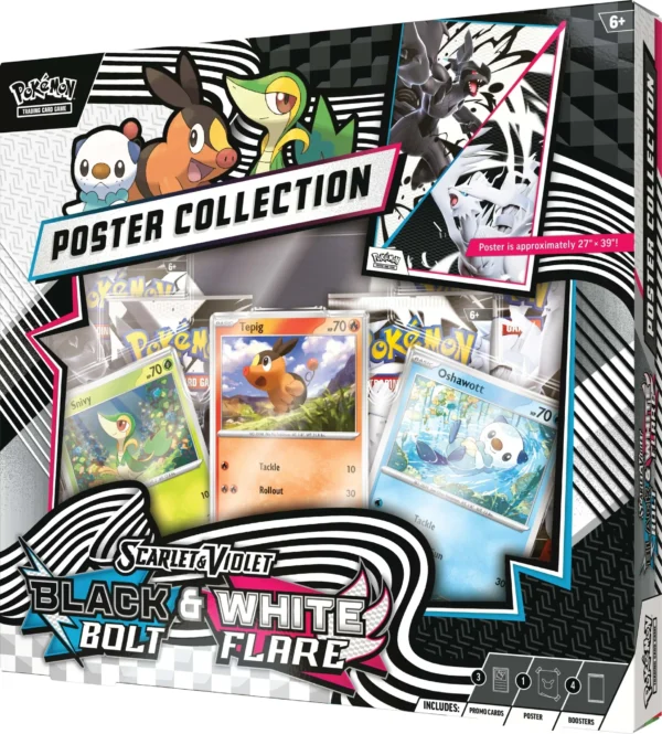 Pokemon TCG Scarlet & Violet - Black Bolt & White Flare - Unova Poster Collection - ESPAÑOL