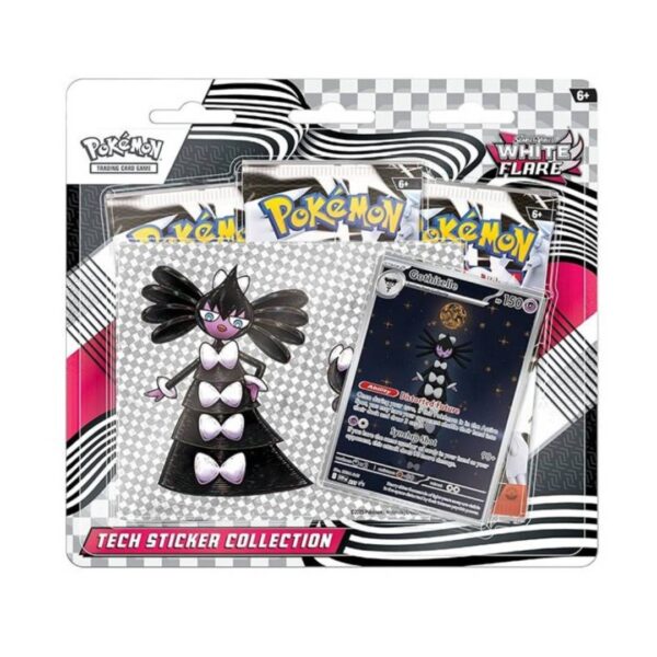 pkm WF TSC Pokémon: White Flare Tech Sticker Collection Gothitelle Inglés