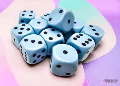0005809_16mm_opq pastel blue_a.jpg_415 Dados Chessex Opaque Pastel Blue/black