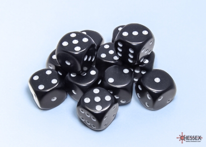 Dados Chessex Opaque Black/white