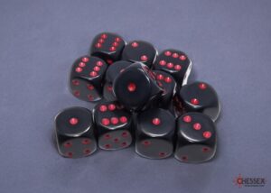 0005900_16mm opaque black red_a.jpg_415 Dados Chessex Opaque Black/red