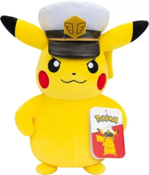 PELUCHE CAPITAN PIKACHU 20 CMS. C/SOMBRERO