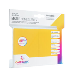 GG BGG SLEEVES MATTE PRIME SLEEVES - YELLOW 66 X 91 MM (100)