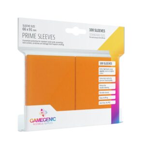 GG BGG SLEEVES PRIME SLEEVES - ORANGE 66 X 91 MM (100)