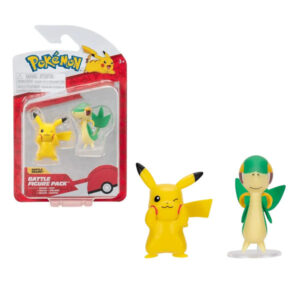 pikachu-snivy- Figuras Pokemon Batalla 2 piezas 5 cm – Pikachu + Snivy