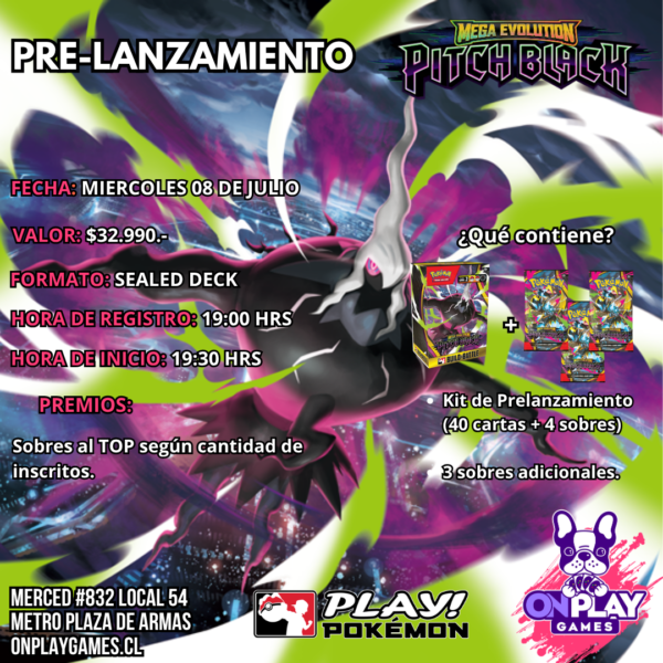 Torneos Commander Marzo (Post de Facebook (cuadrado)) (32) 🔥🎉 PRE-LANZAMIENTO POKÉMON – MEGAEVOLUCIÓN: PITCH BLACK 🎉🔥