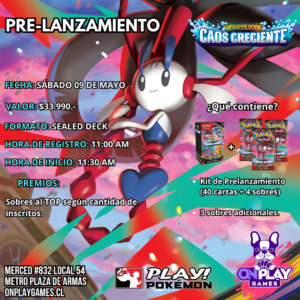 🔥🎉 PRE-LANZAMIENTO POKÉMON – MEGAEVOLUCIÓN: CAOS CRECIENTE 🎉🔥