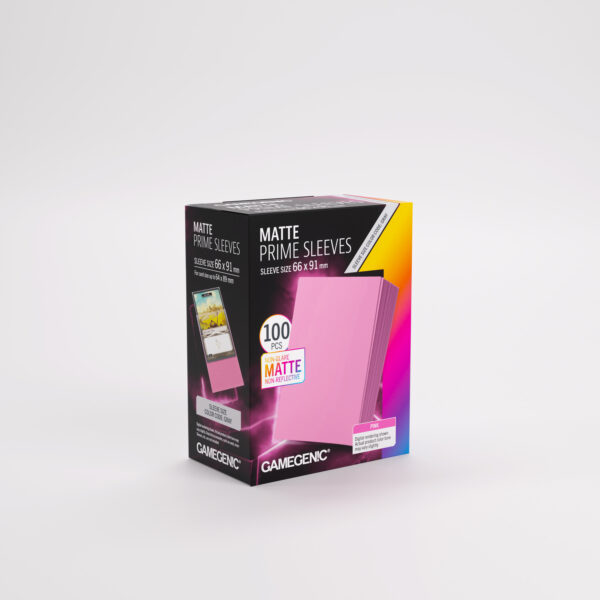 GG MATTE PRIME SLEEVES PINK 66X91 Fundas Protectoras Gamegenic Prime Matte Pink – Standard Size