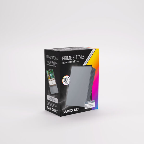 GG PRIME SLEEVES DARK GRAY 66X91 Fundas Protectoras Gamegenic Prime Dark Gray – Standard Size