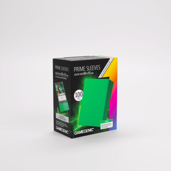 GG PRIME SLEEVES GREEN 66X91 Fundas Protectoras Gamegenic Prime Green – Standard Size