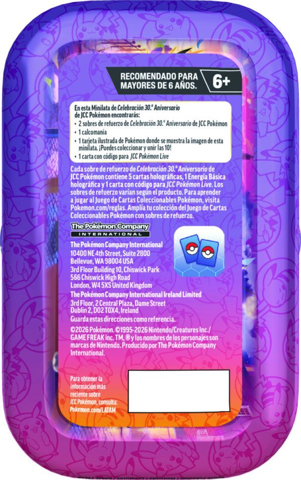 PREVENTA: POKEMON TCG 30TH CELEBRATION - MINI TIN ENGLISH