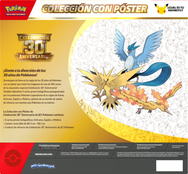 POSTER COLLECTION 01 PREVENTA: POKEMON TCG 30TH CELEBRATION - POSTER COLLECTION ENGLISH