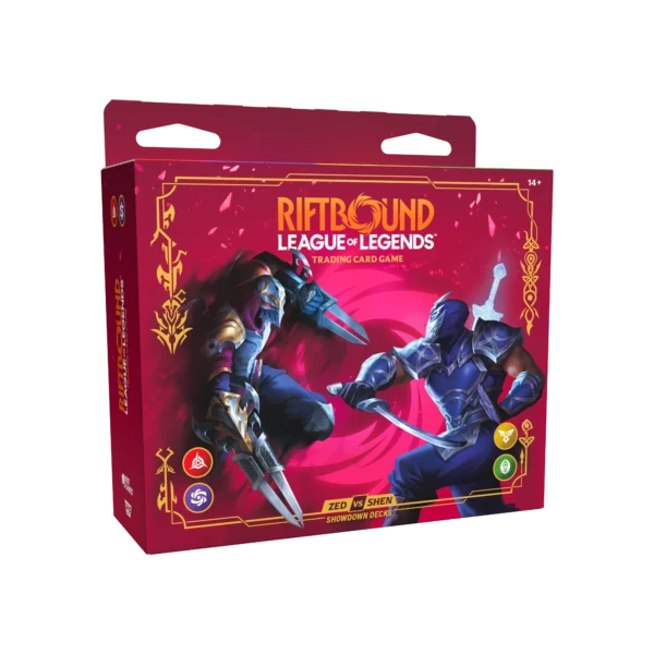 Riftbound TCG Set 4- Vendetta- Showdown Decks Display- Zed vs Shen PREVENTA: Riftbound TCG: Set 4- Vendetta- Showdown Decks - Zed vs Shen