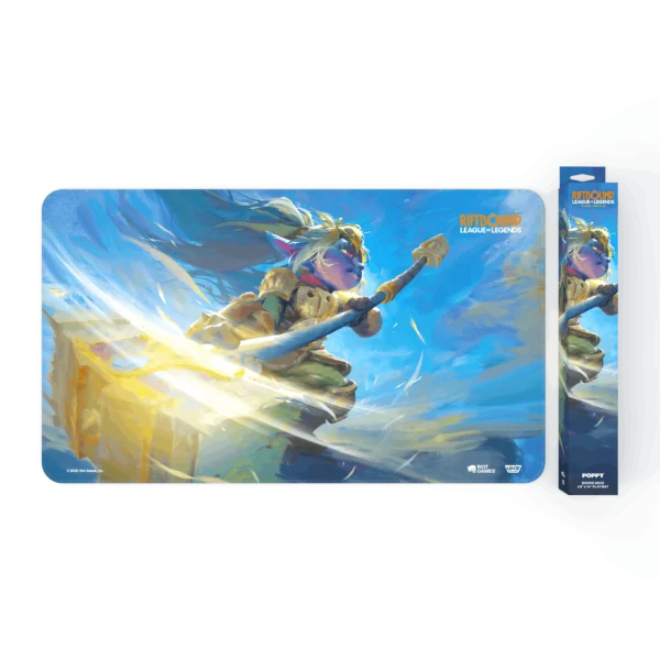 descarga PLAYMAT: RIFTBOUND- UNLEASHED- POPPY, KEEPER OF THE HAMMER